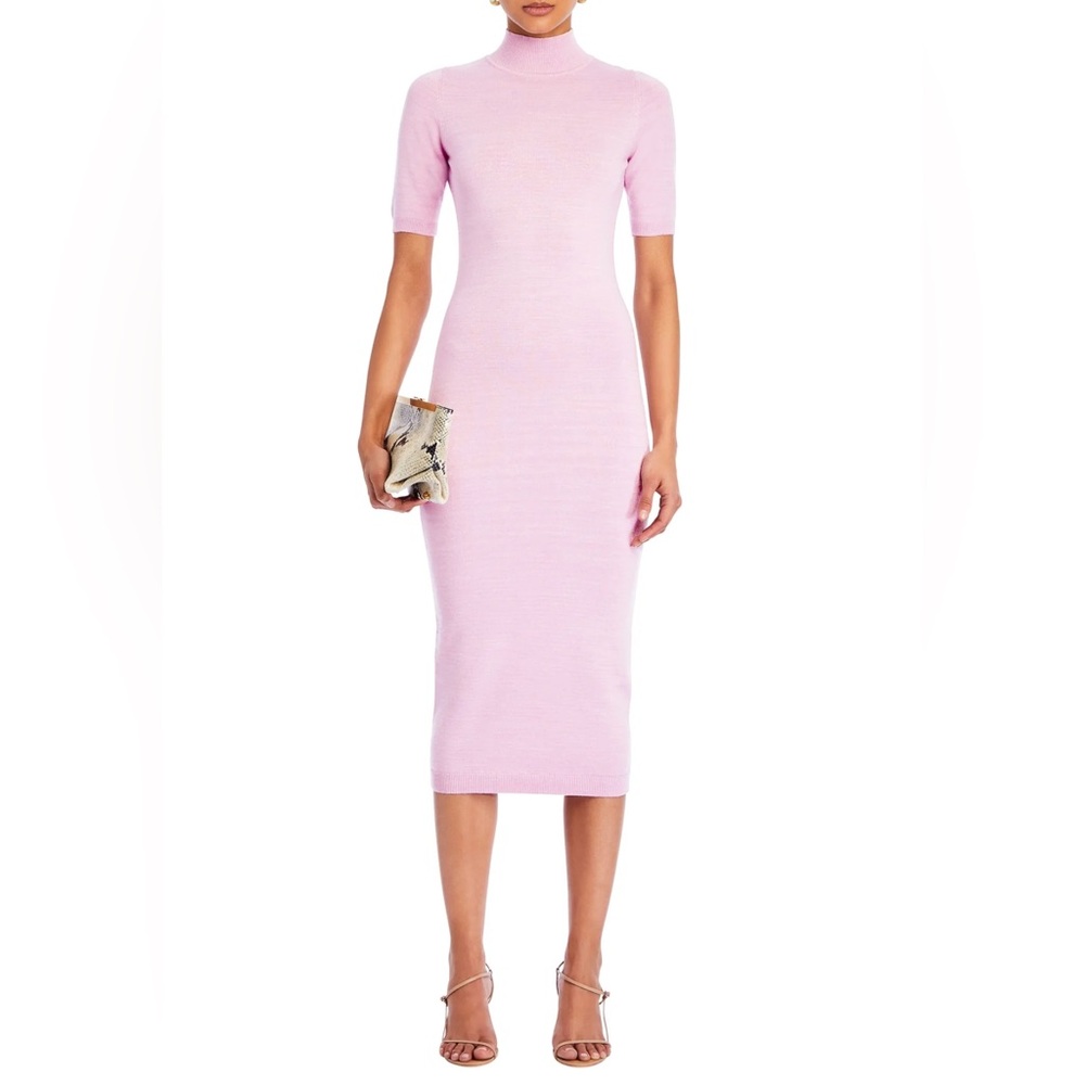 SEROYA Jada Knit Pink Midi Dress